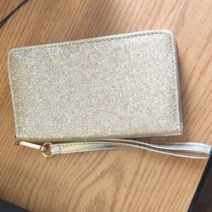 Gold Glitter Cell Phone/Wristlet